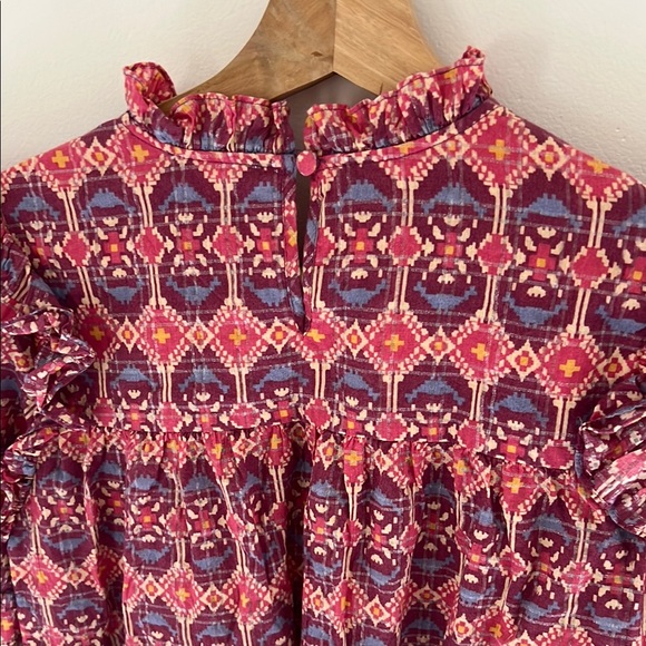 Floral Ruffle Blouse - Multicolor - Picture 3 of 4